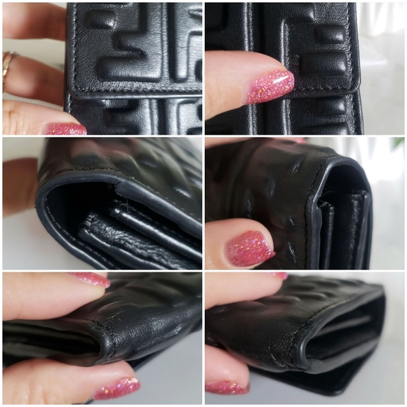 Authentic Pre-owned Fendi Baguette Continental Nappa Flap Wallet - Picture 10 of 14